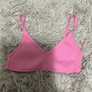 Zara Pink Ribbed Bra